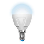Led-g45 7w/nw/e14/fr plp01wh лампа светодиодная. форма «шар», матовая. серия яркая. белый свет (4000K). Картон. ТМ Uniel, 1шт