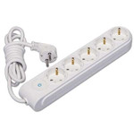 Удлинитель 5х5м с заземл. 16А IP20 с выкл. защ. шторки Makel N5310063, 1шт