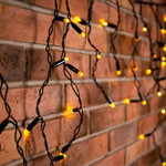 Гирлянда светодиодная Бахрома (Айсикл), 2,4х0,6м, 88 LED ТЕПЛЫЙ БЕЛЫЙ, черный ПВХ, IP65, постоянное свечение, 230В NEON-NIGHT (шнур питания в комплекте), 1шт