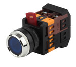 Кнопка ЭРА BBT30-ABLFS-K07E ABLFS-22 синий d22мм неон 240В 1з+1р, 1шт