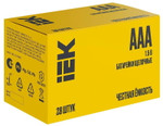 Элемент питания алкалиновый AAA/LR03 Alkaline бокс (уп.28шт) IEK ABT-LR03-OP-B28, 1УП.28 шт