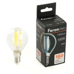 Лампа светодиодная, 1320LM 8W 175-265V E14 6400K G45 прозрачная, LB-1708, 1шт