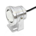 Светодиодный прожектор 10 Watt (круглый стальной) 220V WW 800-900Lm 2700-3200K RA80 (теплый белый 3000K), 1шт