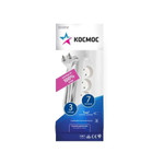 Удлинитель 3х7м без заземл. 16А IP20 ПВС 2х1 Космос YKsm7m-3g(K), 1шт