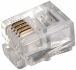 Разъем телефонный UTP, RJ-14 (6P4C), CAT 3 PROconnect, 100шт