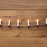 Гирлянда Свечи 4м, темно-зеленый ПВХ, 20 LED ТЕПЛЫЙ БЕЛЫЙ, 1шт