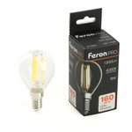Лампа светодиодная, 1300LM 8W 175-265V E14 4000K G45 прозрачная, LB-1708, 1шт