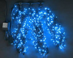 Светодиодная гирлянда 3 Нити по 20 м с 2-х канальным контр., 600 LED, 24 В, синяя, черный провод, 1шт