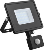 Прожектор светодиодный с датчиком движения 50W 6400K 230V черный IP44, LL-908, 1шт