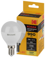 Лампочка светодиодная Kodak LED KODAK P45-11W-830-E14 E14 / Е14 11Вт шар теплый белый свет, 1шт