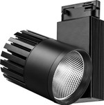 Светильник трековый светодиодный на шинопровод 40W, 3600 Lm, 4000К, 35 градусов, черный,  3-х фазный, AL105, 1шт