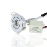 Светодиодный светильник Spot-KR-1W-52 (220V, 1W, круглый) (теплый белый 3000K), 1шт