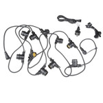 Udl-k121 10/e27/5m 5c ip65 black belt-light гирлянда белт-лайт, 5 м + 1,5м сетевой шнур. 10 патронов e27, шаг 50см. 5 заглушек. чёрная. tm uniel., 1шт