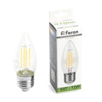 Лампа светодиодная, (11W) 230V E27 4000K прозрачная, LB-713, 1шт