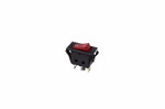 Выключатель клавишный 250V 15А (3с) ON-OFF красный с подсветкой (RWB-413, SC-788) REXANT, 10шт