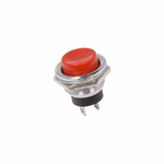 Выключатель-кнопка металл 250V 2А (2с) OFF-(ON) Ø16.2 красная (RWD-306) REXANT, 10шт