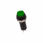 Выключатель-кнопка 250V 1А (2с) ON-OFF зеленая (PBS-11А)REXANT, 10шт