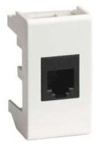 Розетка компьютерная 1-м 1мод. Viva RJ45 кат.6 бел. DKC 45058, 1шт