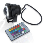 Светодиодный прожектор OT-10В-RGB-12 (10W, 12V, RGB, IP68, черный), 1шт