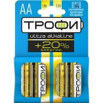 Батарейки Трофи LR6-4BL ENERGY MAX Alkaline, 4шт