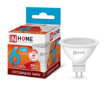 Лампа светодиодная LED-JCDR-VC 6Вт рефлектор 4000К нейтр. бел. GU5.3 530лм 230В IN HOME 4690612020372, 1шт