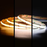 Светодиодная лента COB, 608 chip/m, CCT 2700-6500K, 24V, 14W/m, CRI&gt;90, P10, IP20, A254 (MIX-White), 5м