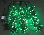 Светодиодная гирлянда 3 Нити по 20 м с 2-х канальным контр., 600 LED, 24 В, зеленая, черный провод, 1шт