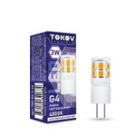 Лампа светодиодная 3Вт Capsule 4000К G4 220-240В TOKOV ELECTRIC TKE-G4-3-4K, 1шт