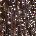 Гирлянда Светодиодный Дождь 2х3м, 600 LED БЕЛЫЙ, белый ПВХ, IP65, эффект мерцания, 230В соединяется NEON-NIGHT (нужен шнур питания 303-500-1), 1шт