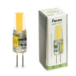 Лампа светодиодная, (3W) 12V G4 4000K JC, LB-424, 1шт