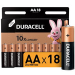 Алкалиновая батарейка Duracell LR6-18BL BASIC, 18шт