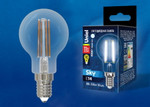 Led-g45-11w/4000k/e14/cl pls02wh лампа светодиодная. форма “шар”, прозрачная. серия sky. белый свет (4000К). Картон. ТМ Uniel., 1шт
