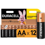 Алкалиновая батарейка Duracell LR6-12BL BASIC, 12шт