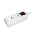 Удлинитель 2х3м с заземл. 16А IP20 У02К 2P+PE 250В 3х1 с выкл. IEK WYP10-16-02-03-ZK-N, 1шт