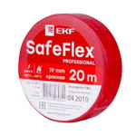 Изолента ПВХ 19мм (рул.20м) крас. SafeFlex EKF plc-iz-sf-r, 1шт