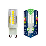 Led-jcd-5w/3000k/g9/cl glz09tr лампа светодиодная, прозрачная. теплый белый свет (3000К). Картон. ТМ Uniel., 1шт
