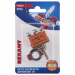 Тумблер 250V 15А (6c) ON-OFF-ON двухполюсный (KN-203) REXANT (в упак. 1шт.), 1шт