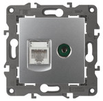 14-3110-03 ЭРА Розетка RJ45+TV, IP20, алюминий, 1шт