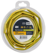 Трубка термоусадочная ТТУ нг-LS 5⁄2.5 желт./зел. (уп.2м) IEK UDR12-005-D25-002-K52-T, 1УП.2 м