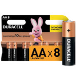 Алкалиновая батарейка Duracell LR6-8BL BASIC, 8шт
