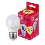 Лампочка светодиодная ЭРА RED LINE LED P45-10W-827-E27 R E27 / Е27 10 Вт шар теплый белый свет, 1шт