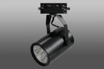 Трековый светодиодный светильник DT-128 (10W, 3000K, однофазный, черный корпус), 1шт
