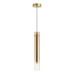 5061/5LB PENDANT ODL24 317 золотой/янтарный/металл/стекло Подвес LED 4W 3000K SHINY, 1шт