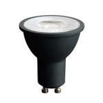 Лампа светодиодная, (7W) 230V GU10 2700K MR16 в черном корпусе с линзой 38 градусов, LB-1607, 1шт