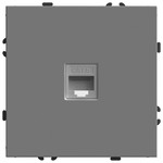 Розетка компьютерная 1-местная RJ-45 (механизм), серия Эмили, RST00-5117-10, платиново-серый, soft touch, 1шт