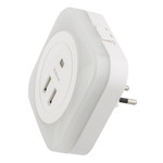 Dtl-321 white/sensor/2usb светильник ночник с фотосенсором (день-ночь). 2USB. Белый. ТМ Uniel, 1шт