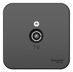 Розетка телевизионная TV ОП Blanca коннектор с изолир. пластиной антрацит SE BLNTA000016, 1шт