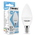 Лампа светодиодная 9Вт С37 6500К Е14 176-264В (TKL) TOKOV ELECTRIC TKL-C37-E14-9-6.5K, 1шт