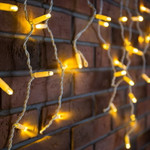 Гирлянда светодиодная Бахрома (Айсикл), 4,8х0,6м, 152 LED ТЕПЛЫЙ БЕЛЫЙ, белый ПВХ, IP65, постоянное свечение, 230В NEON-NIGHT (нужен шнур питания 303-500-1), 1шт