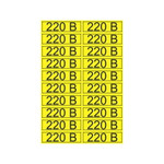 Наклейка знак электробезопасности «220 В» 15х50 мм REXANT (20 шт на листе), 100шт